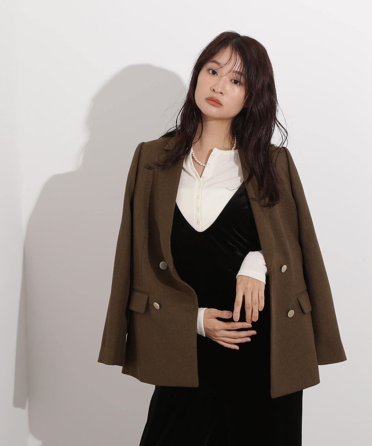 【岸本セシルさん着用】ダブルブレストテーラードジャケット