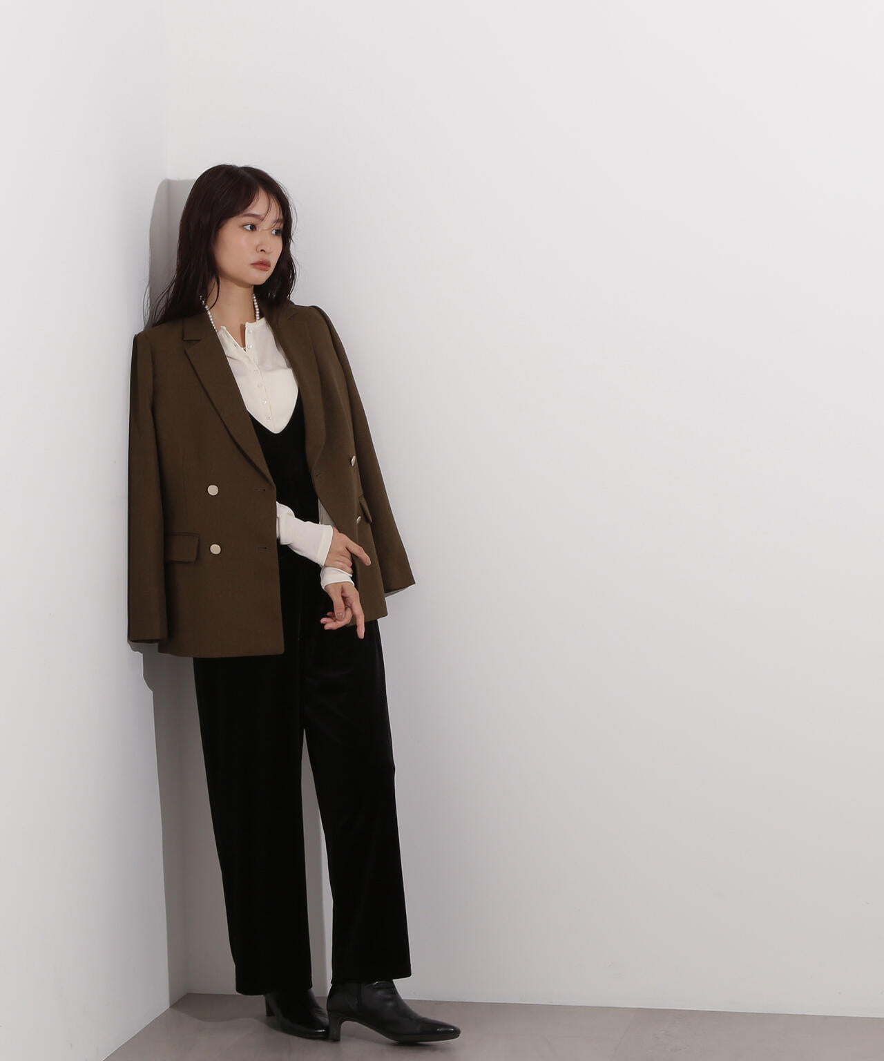 【岸本セシルさん着用】ダブルブレストテーラードジャケット