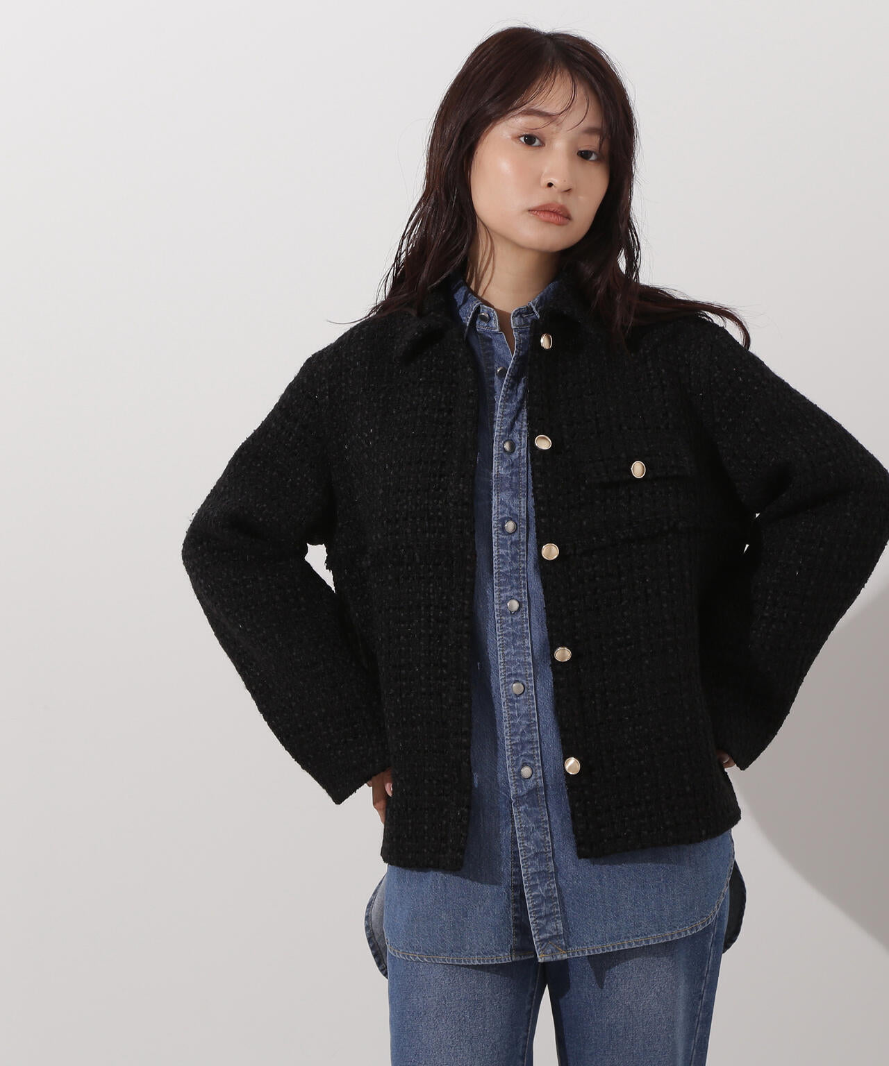 ツイード SETUP ブルゾン