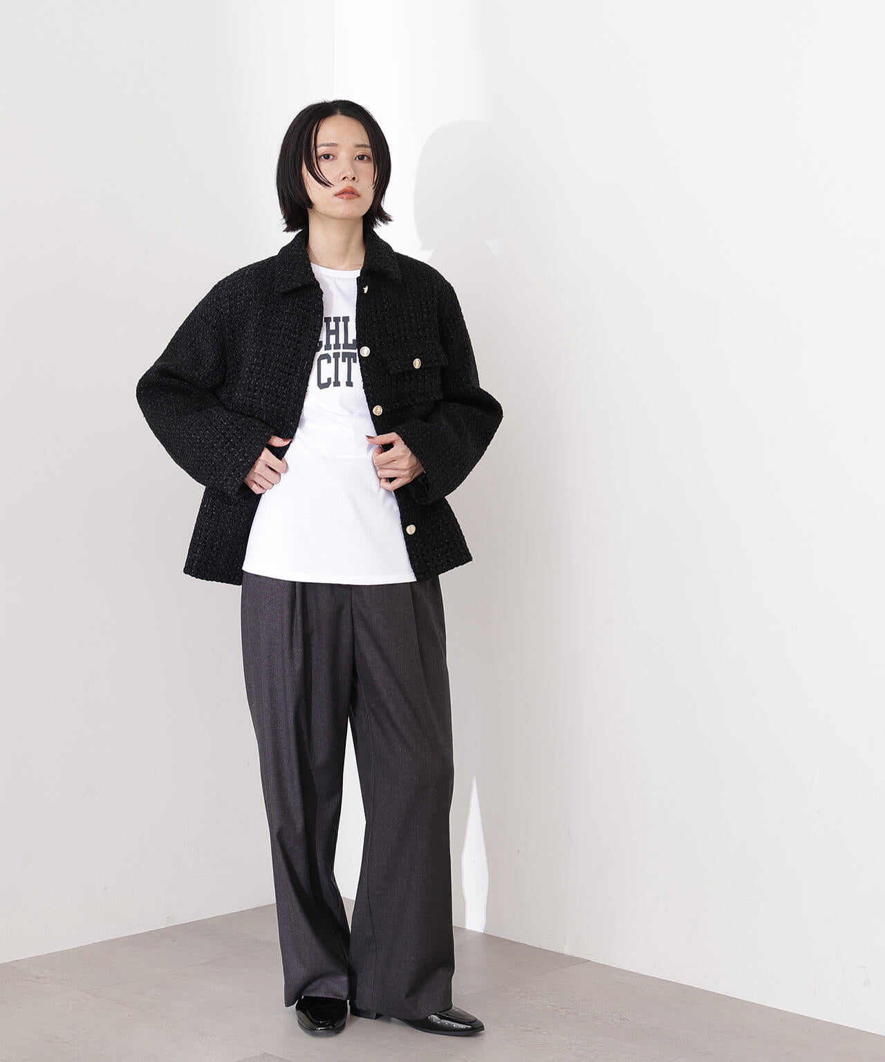 ツイード SETUP ブルゾン