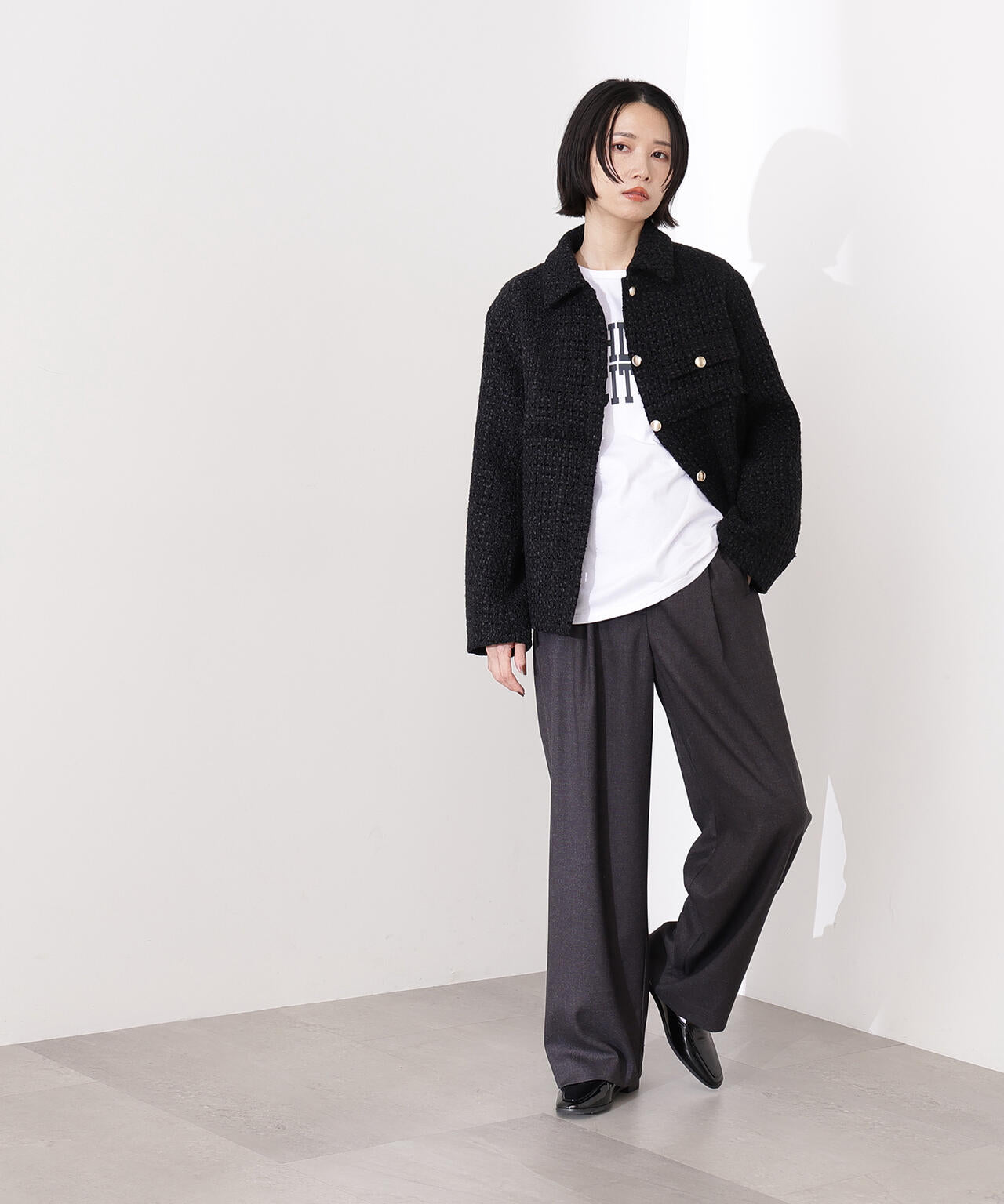 ツイード SETUP ブルゾン