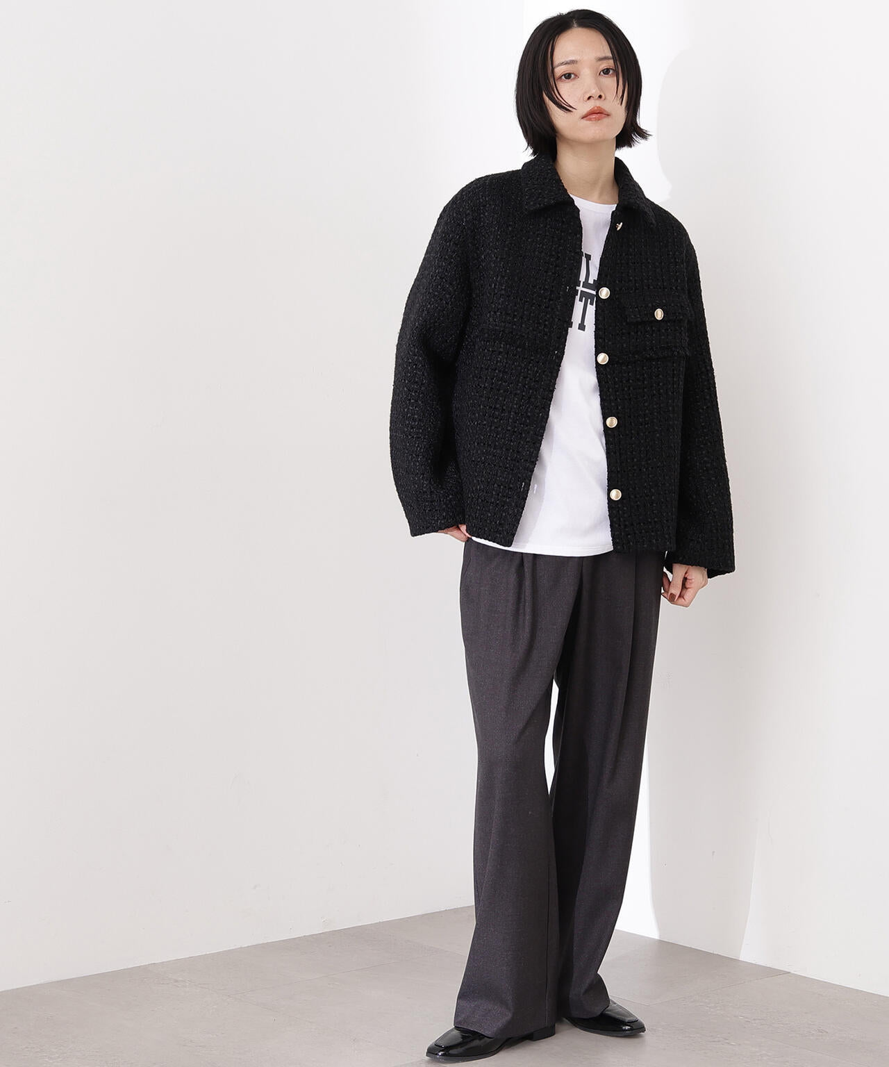 ツイード SETUP ブルゾン