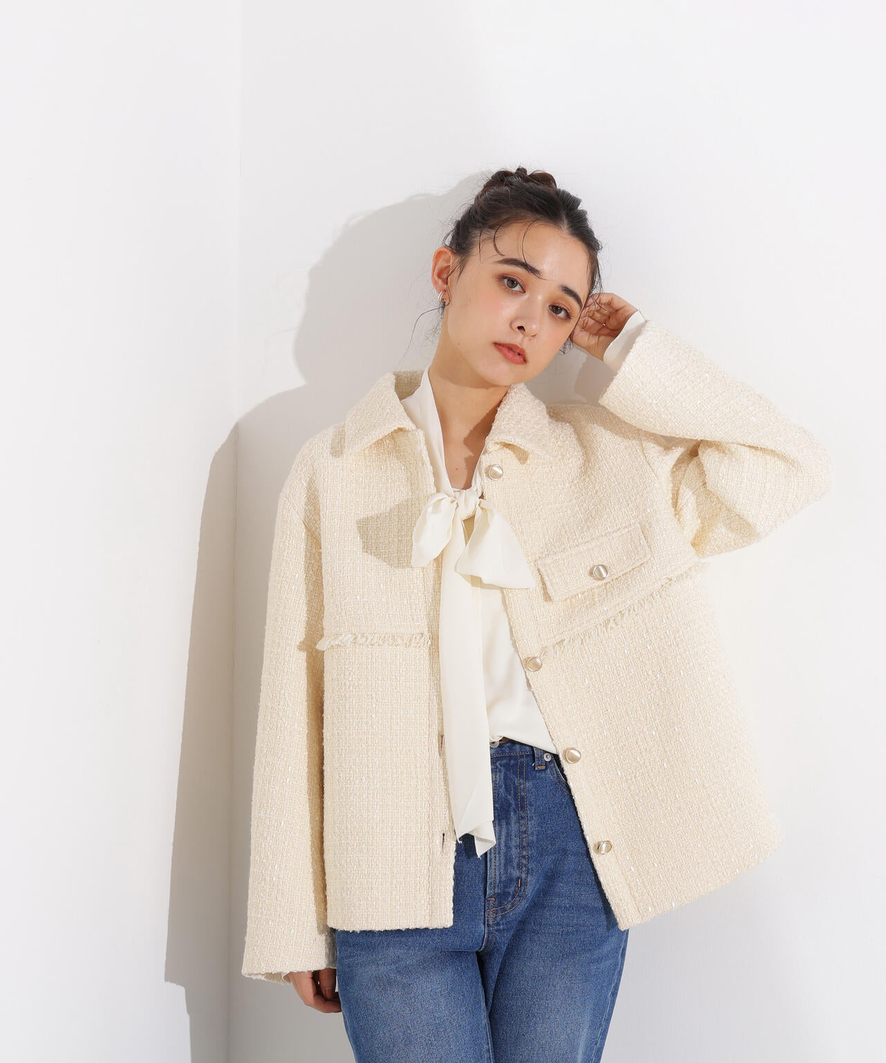 ツイード SETUP ブルゾン