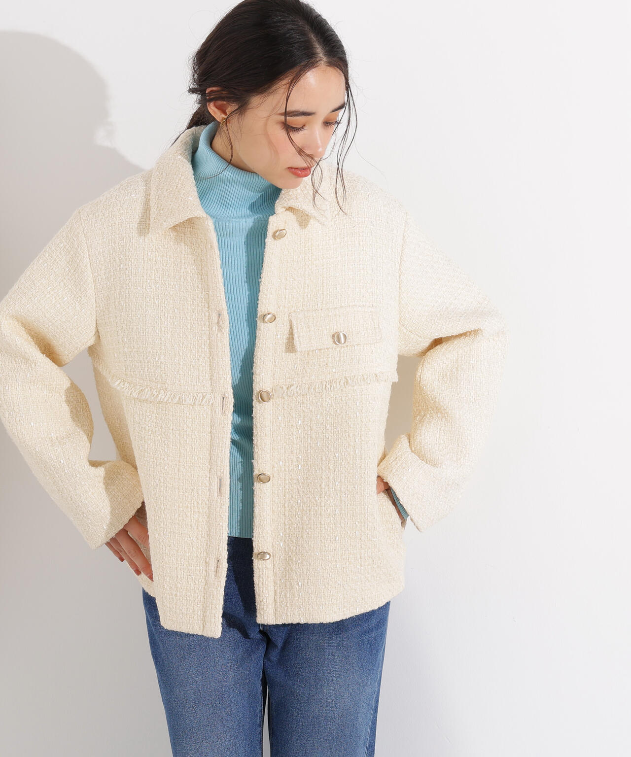 ツイード SETUP ブルゾン