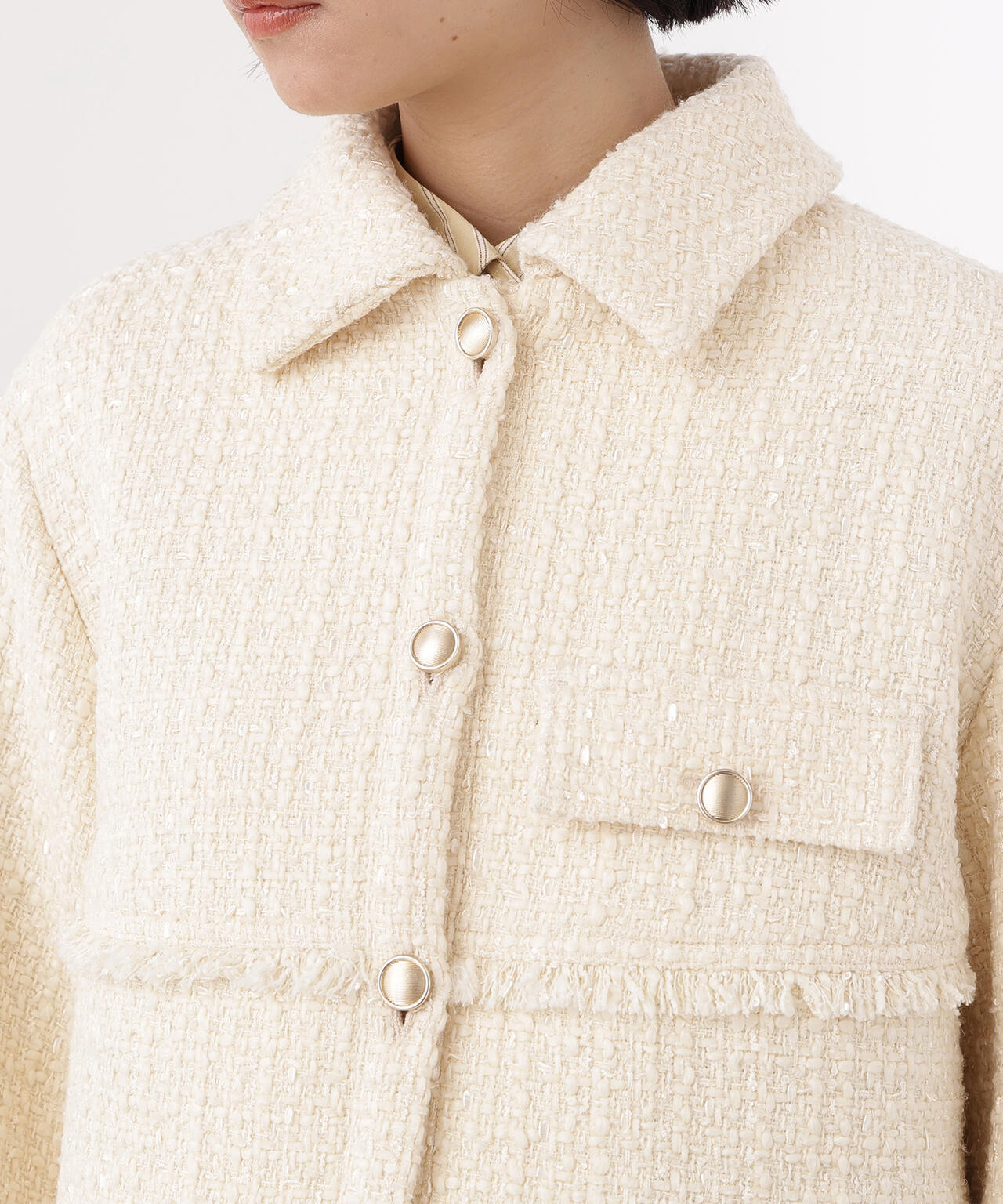 ツイード SETUP ブルゾン