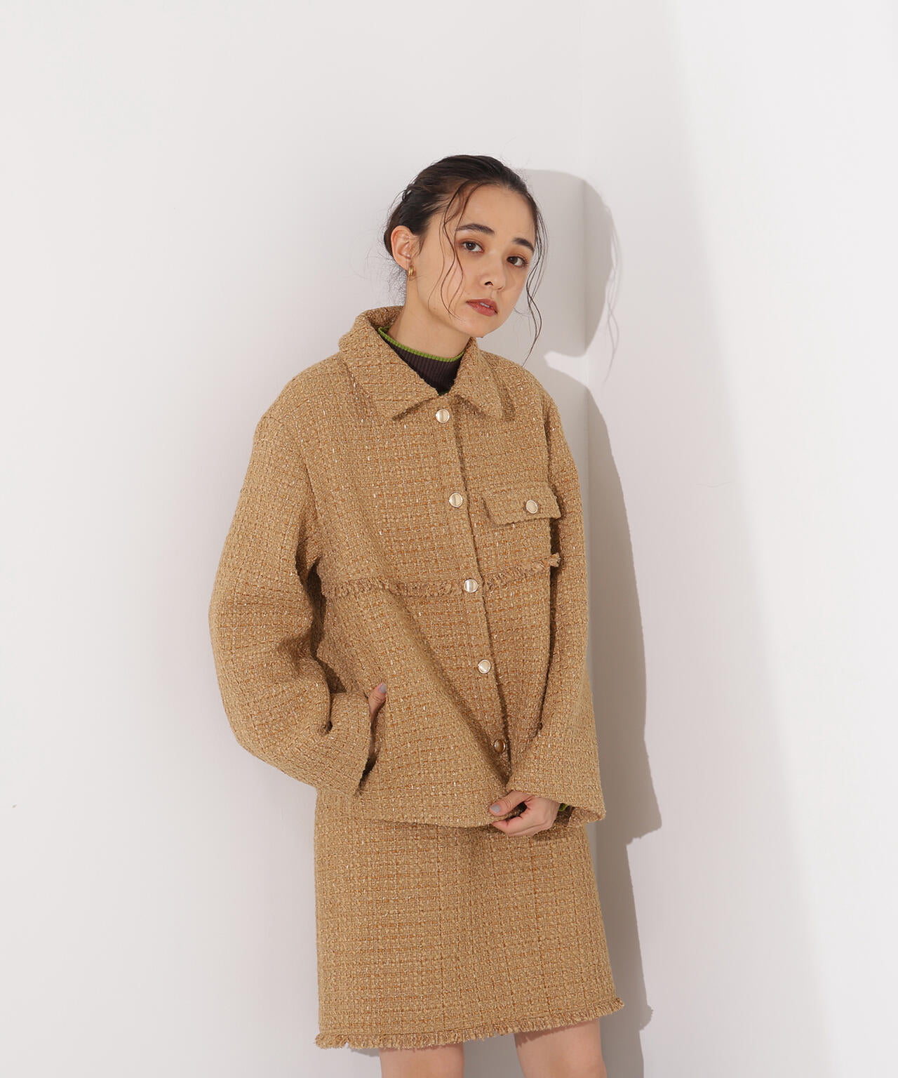 ツイード SETUP ブルゾン