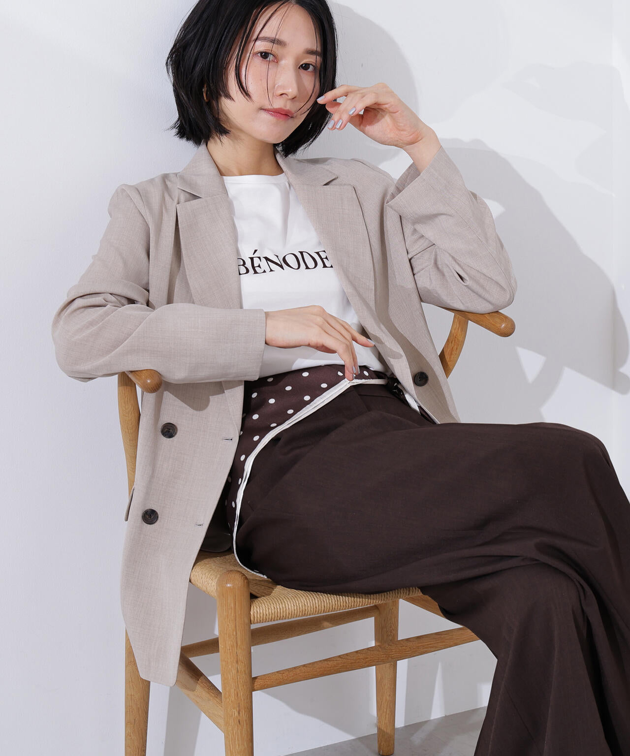 ライトテーラードダブルジャケット