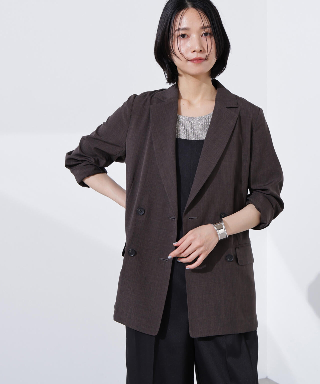 ライトテーラードダブルジャケット