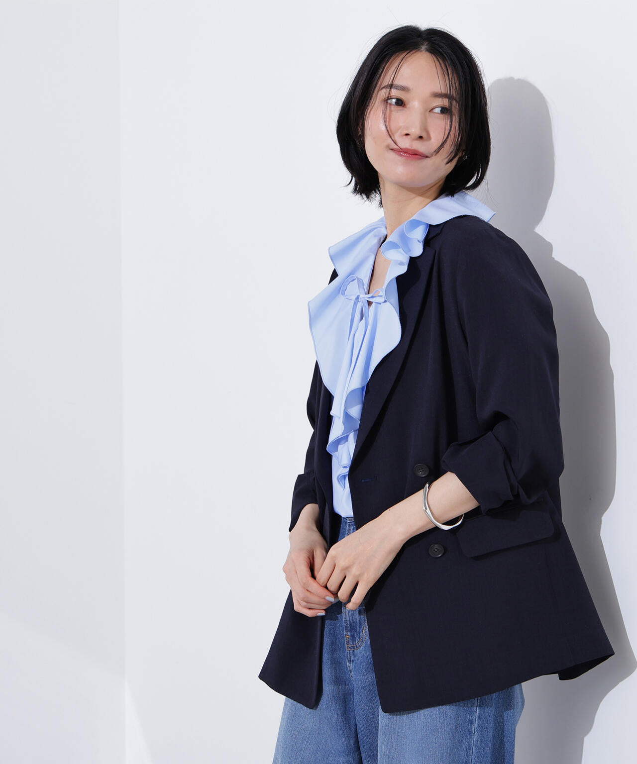 ライトテーラードダブルジャケット