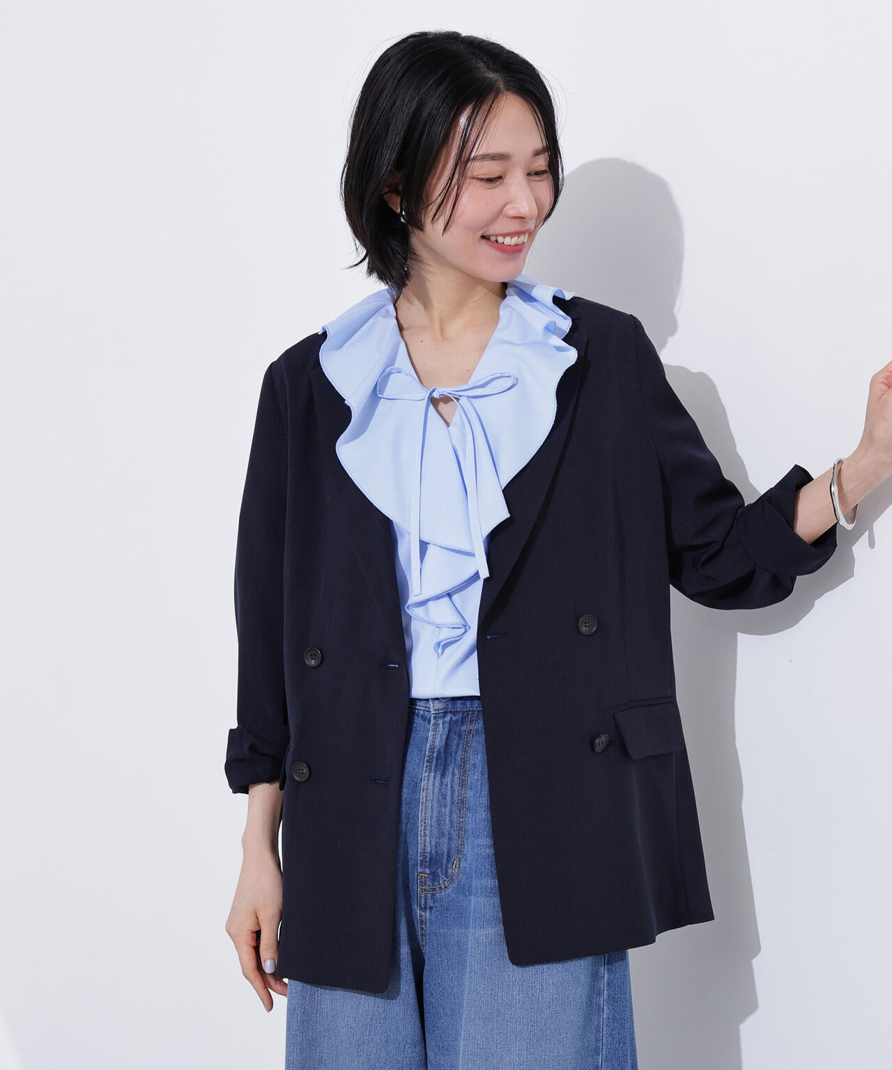 ライトテーラードダブルジャケット