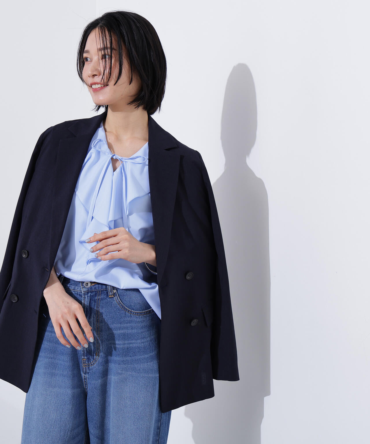 ライトテーラードダブルジャケット