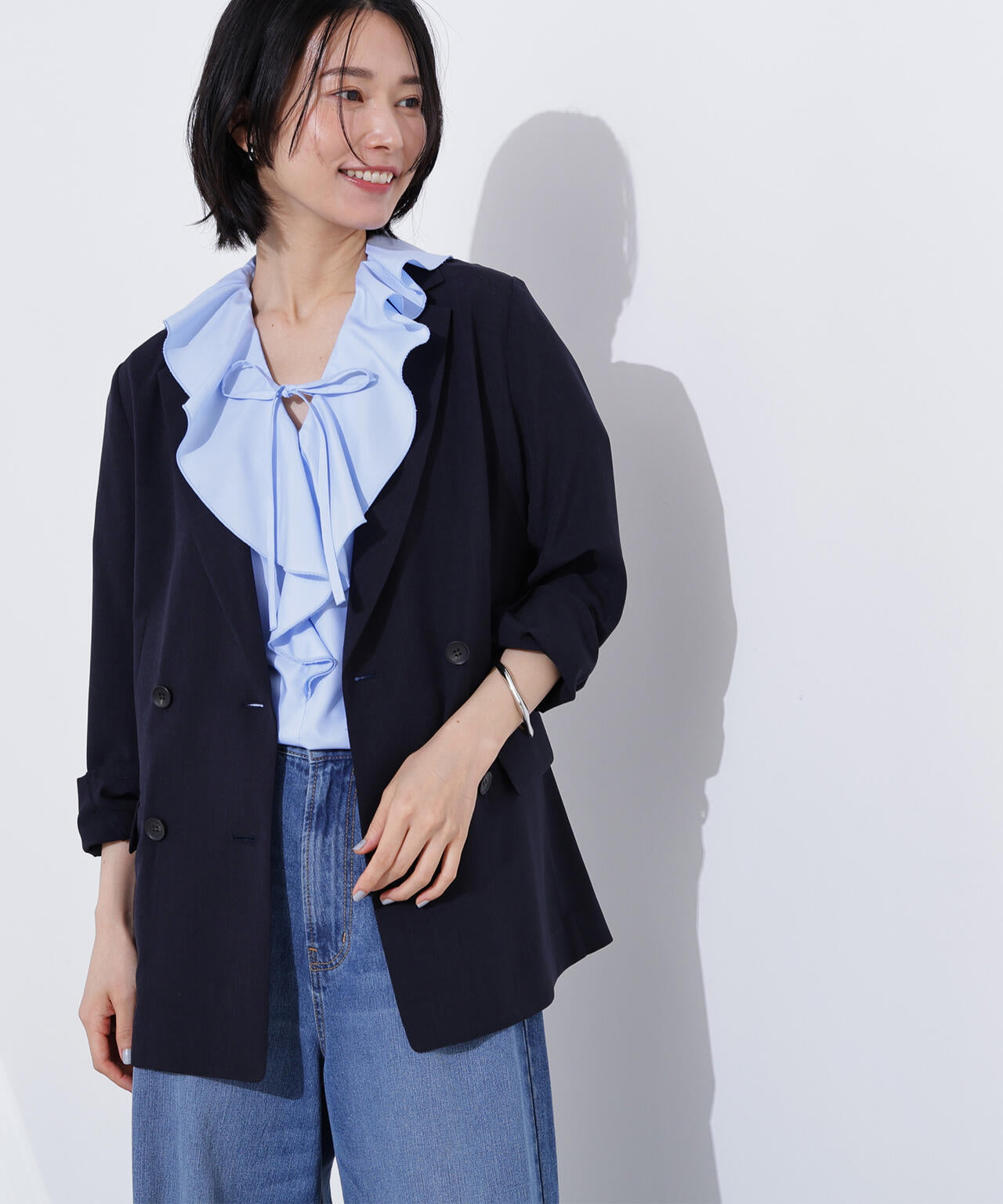 ライトテーラードダブルジャケット