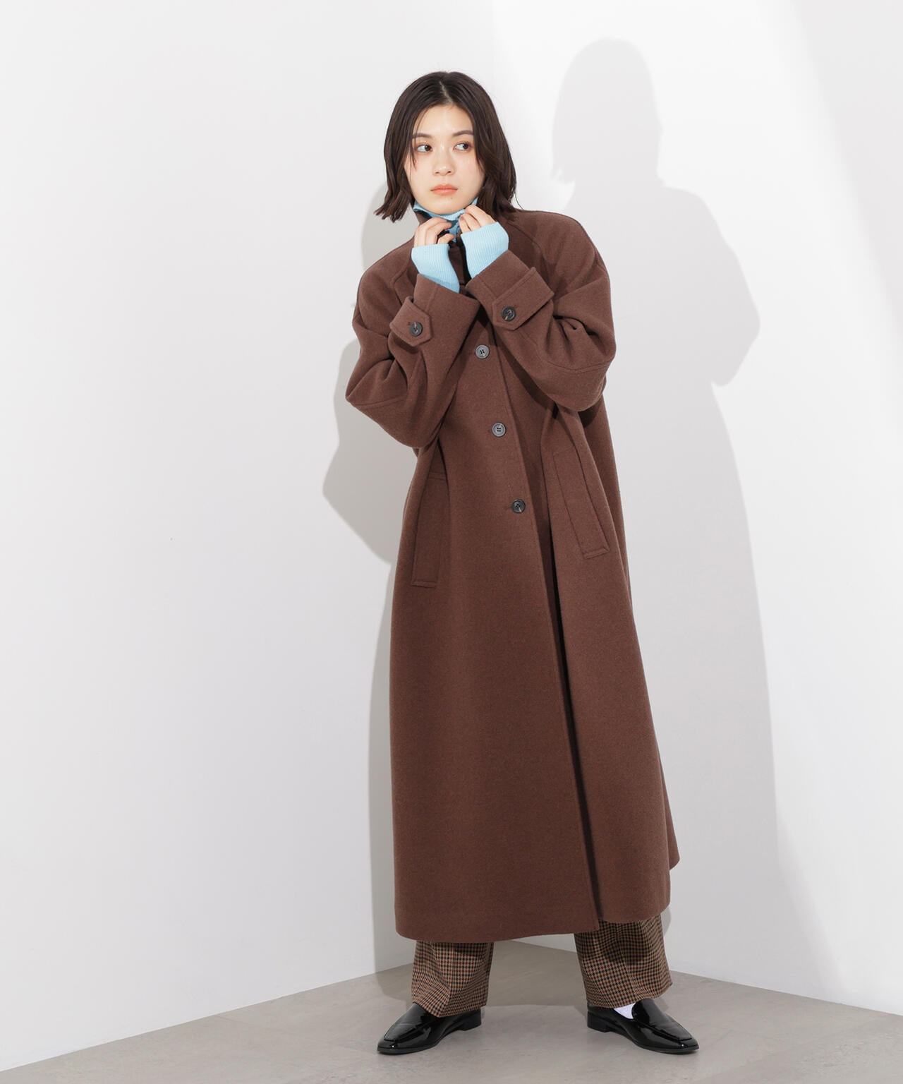 【岸本セシルさん着用】ステンカラーロングコート