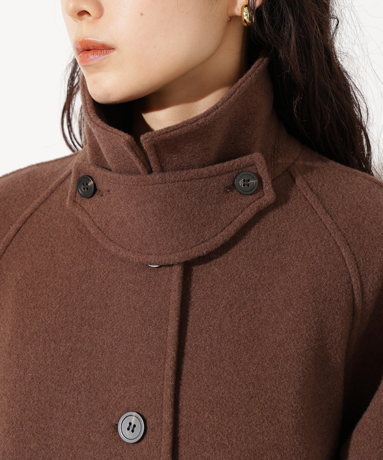 【岸本セシルさん着用】ステンカラーロングコート