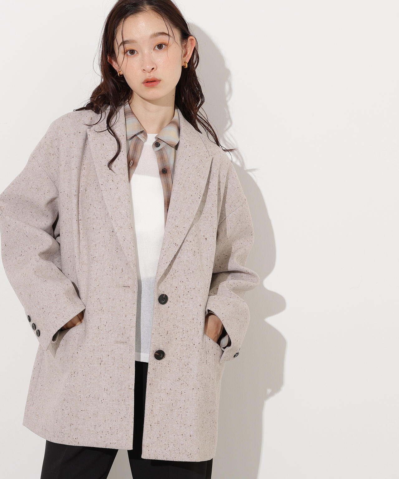 【岸本セシルさん着用】オーバージャケットコート