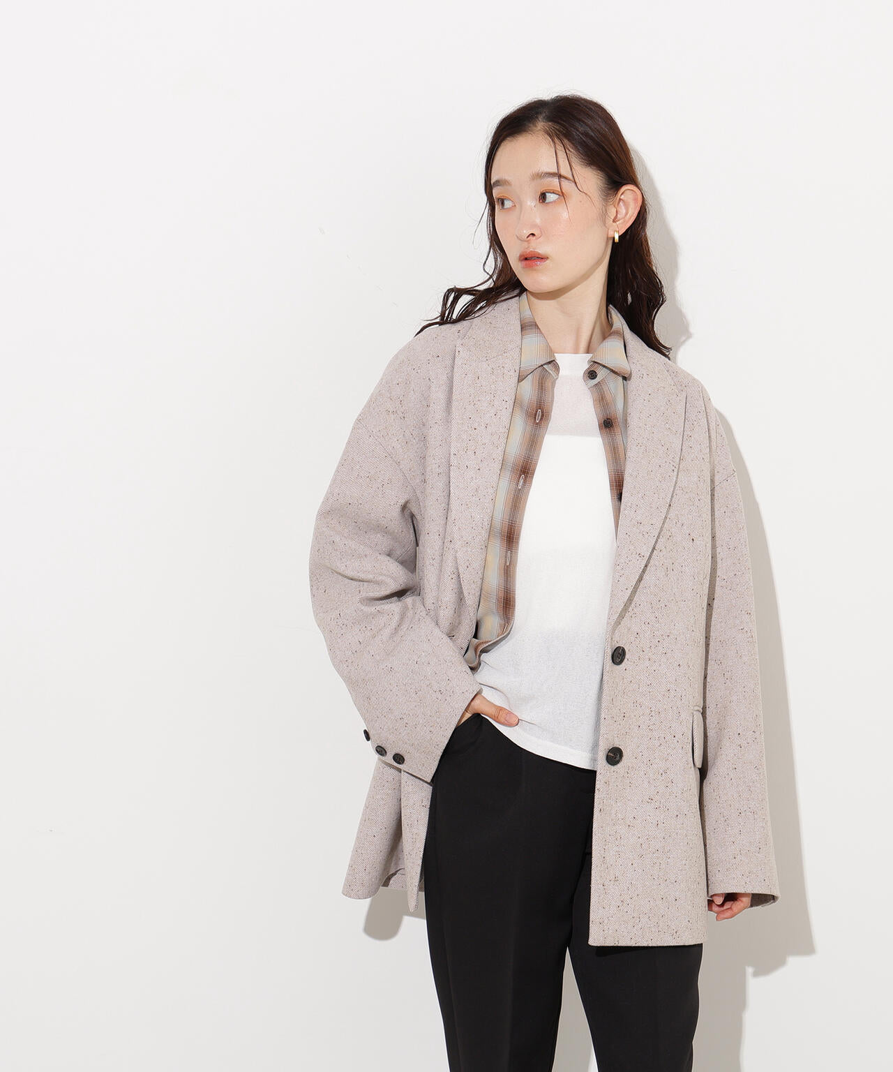 【岸本セシルさん着用】オーバージャケットコート