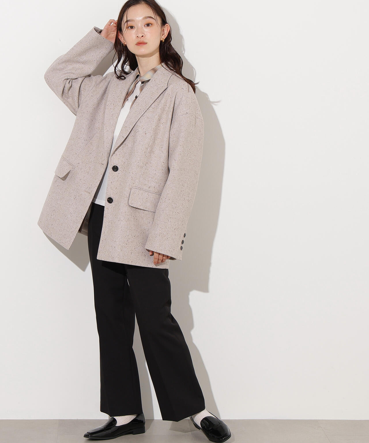 【岸本セシルさん着用】オーバージャケットコート