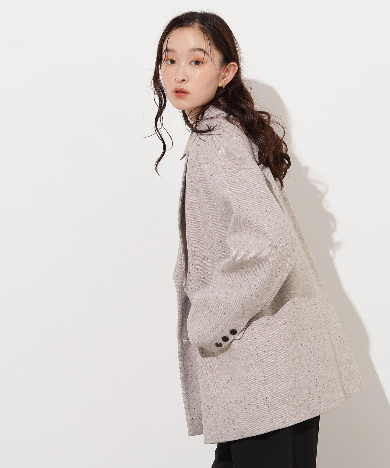 【岸本セシルさん着用】オーバージャケットコート