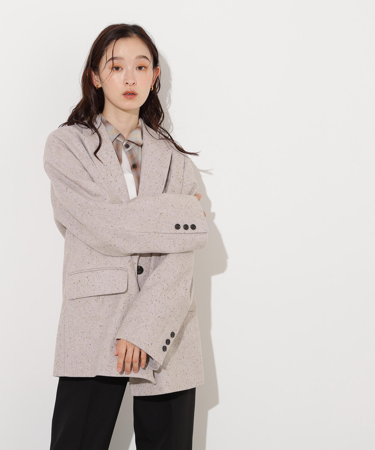 【岸本セシルさん着用】オーバージャケットコート