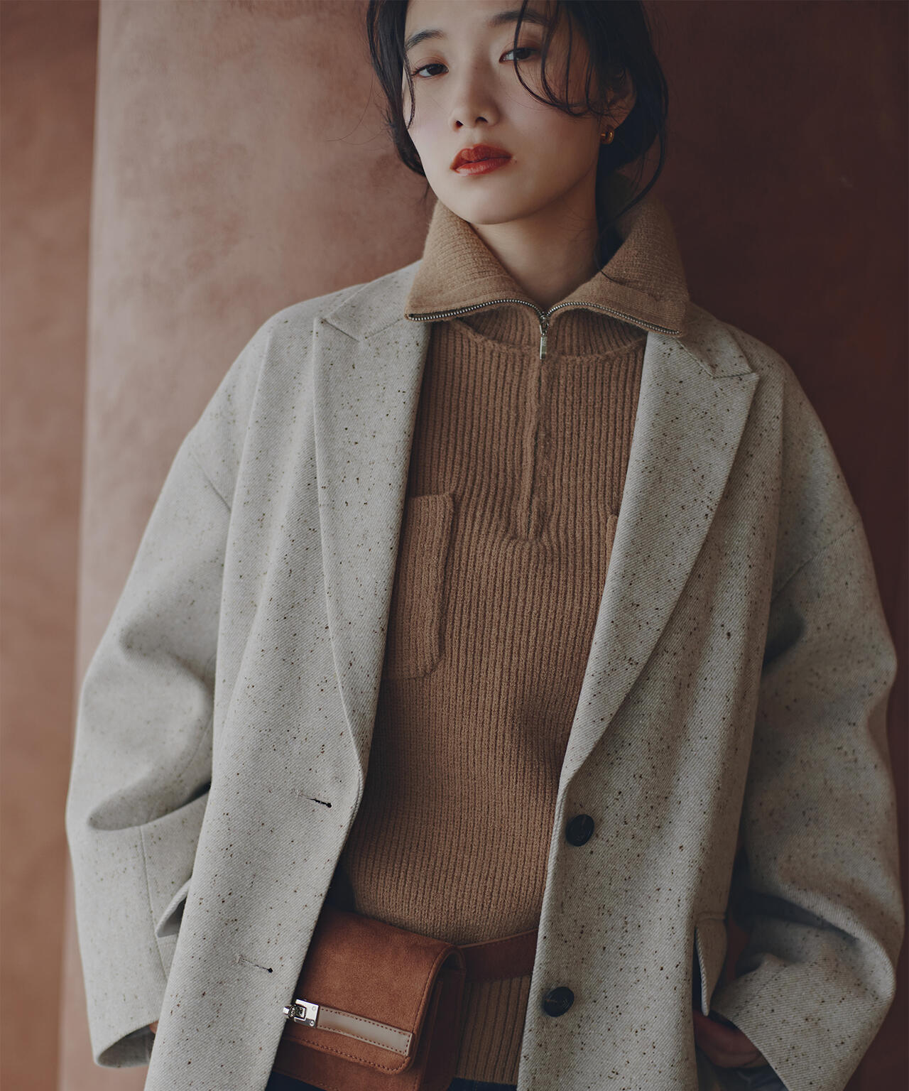 【岸本セシルさん着用】オーバージャケットコート