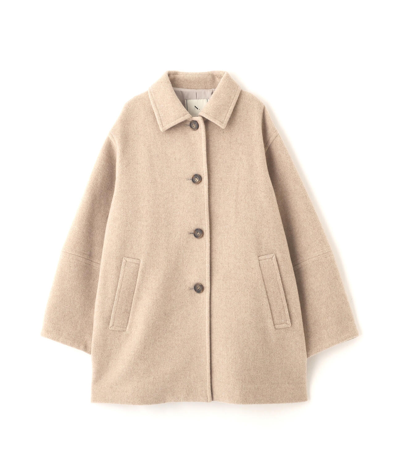 ステンカラーミディコート