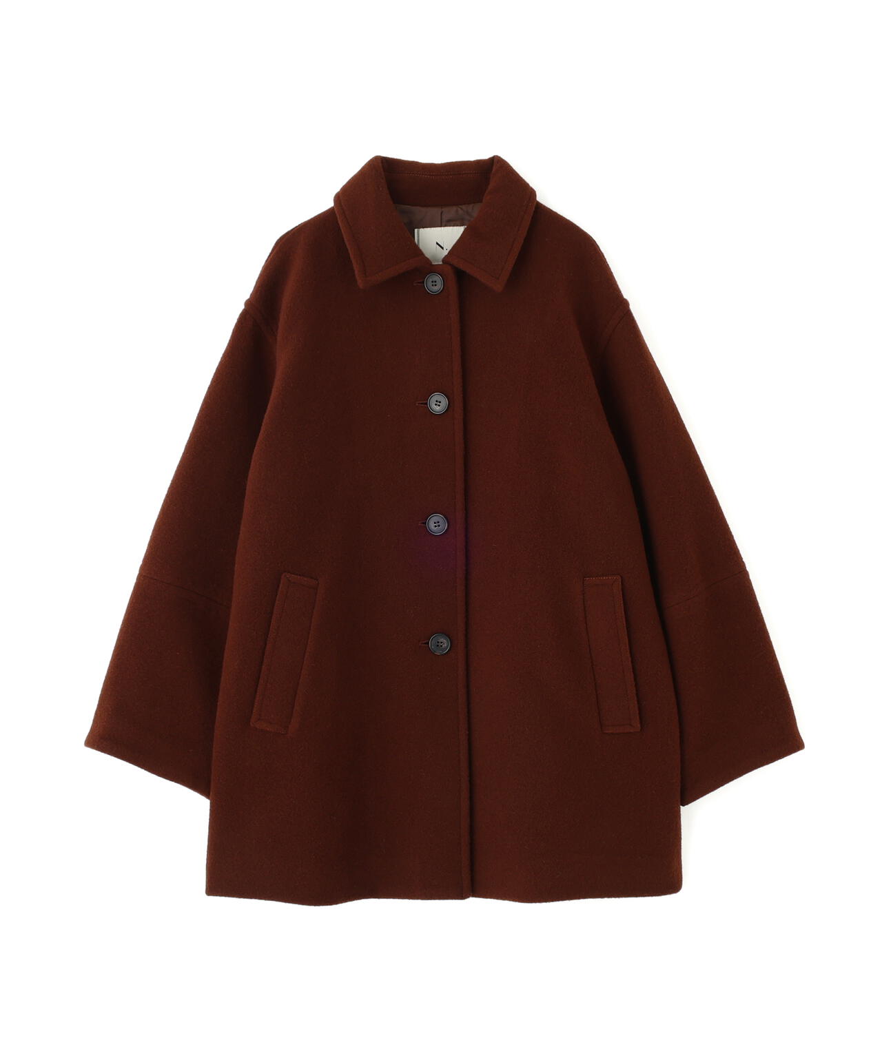 ステンカラーミディコート