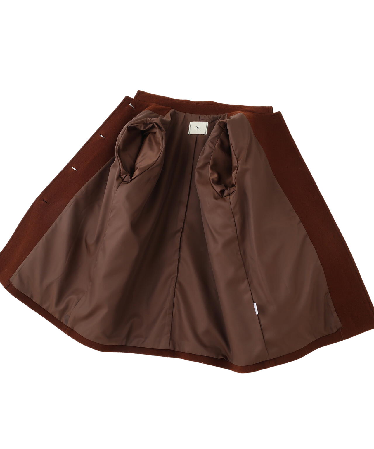 ステンカラーミディコート