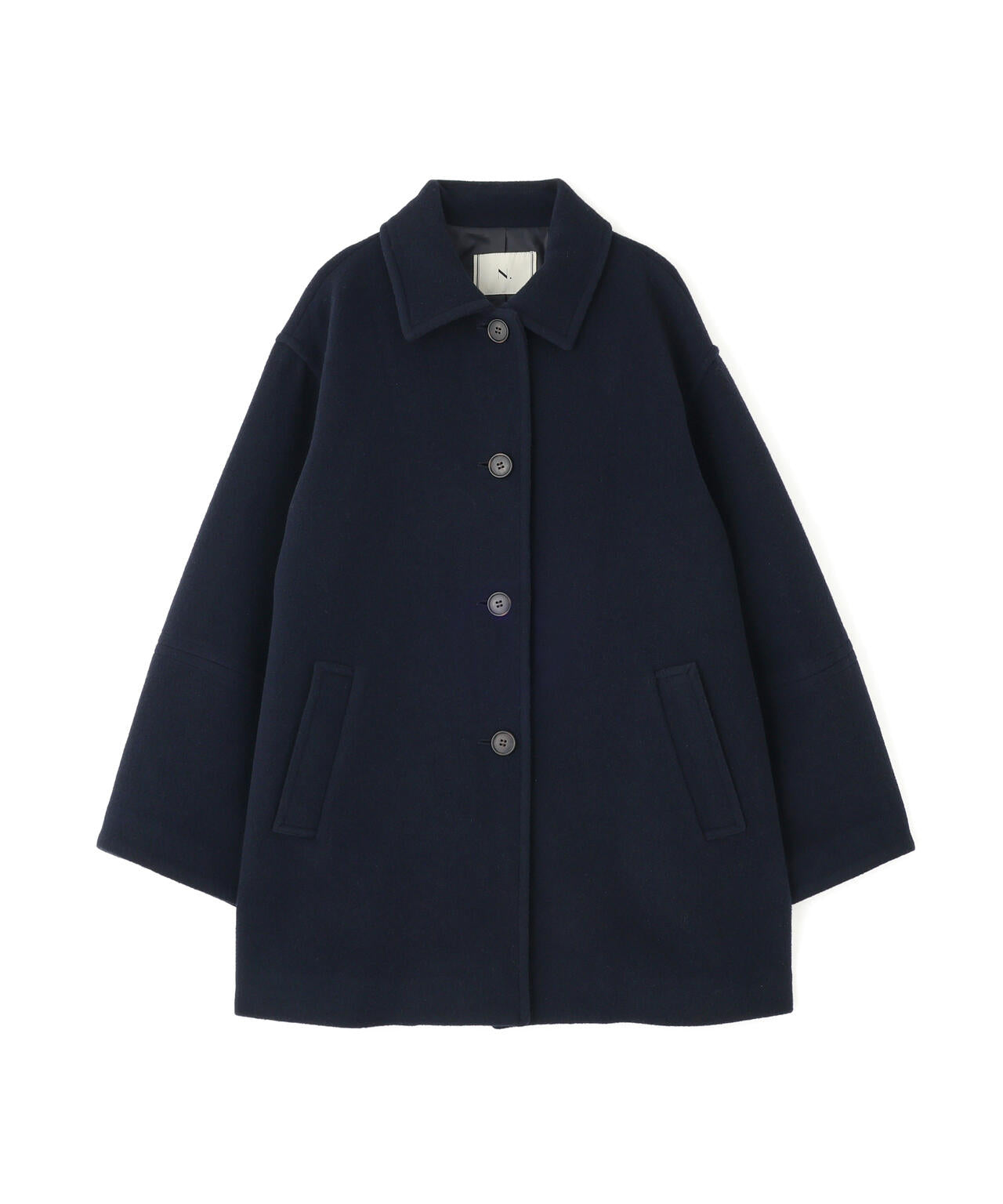 ステンカラーミディコート