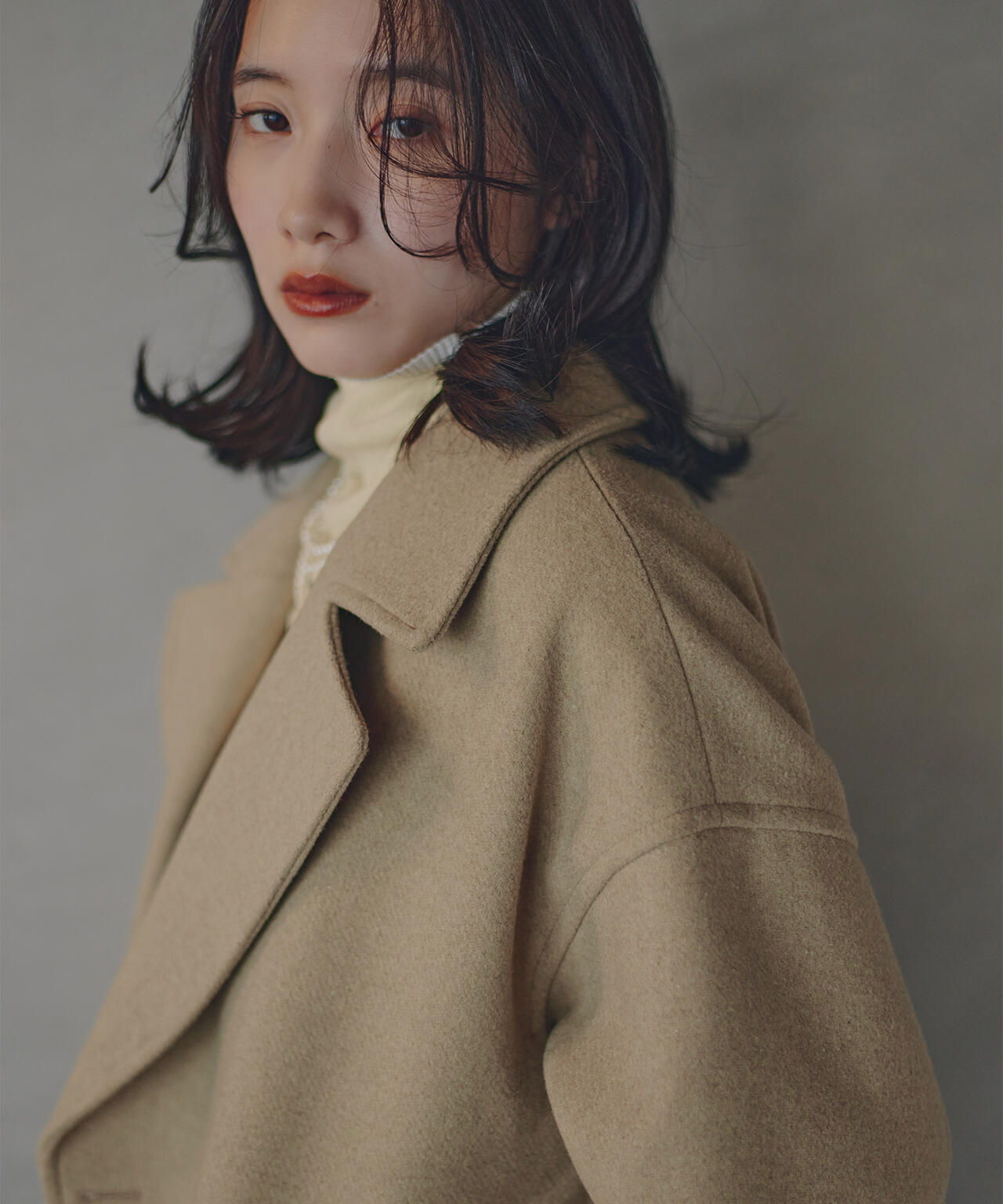 ミドルPコート《ブラウン×ゴールドボタン:LUMINE・LUCUA・official site限定》