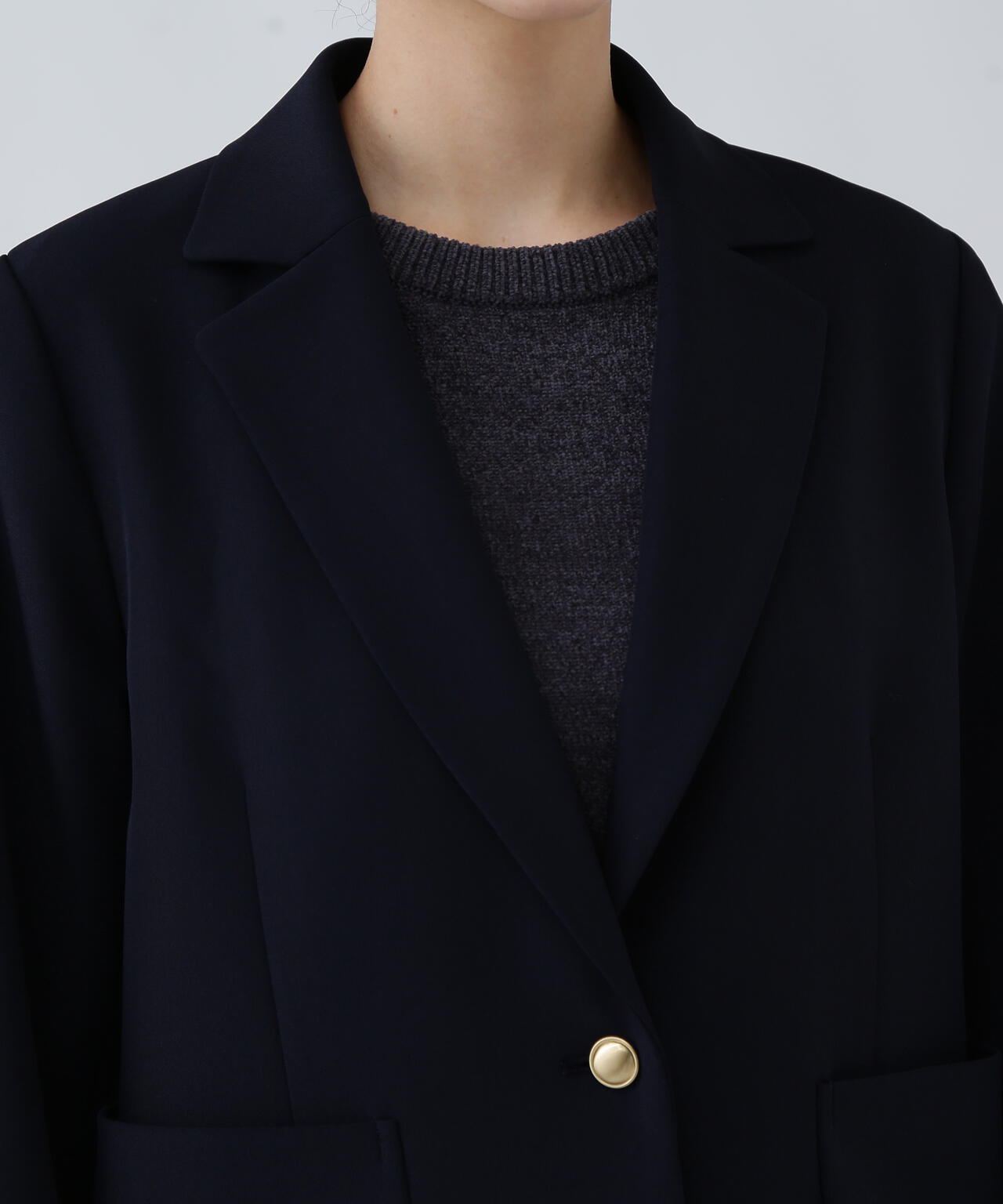 【365ユーティリティー】丸めて持ち運べる多機能忍ばせストレッチギャバテーラードジャケット