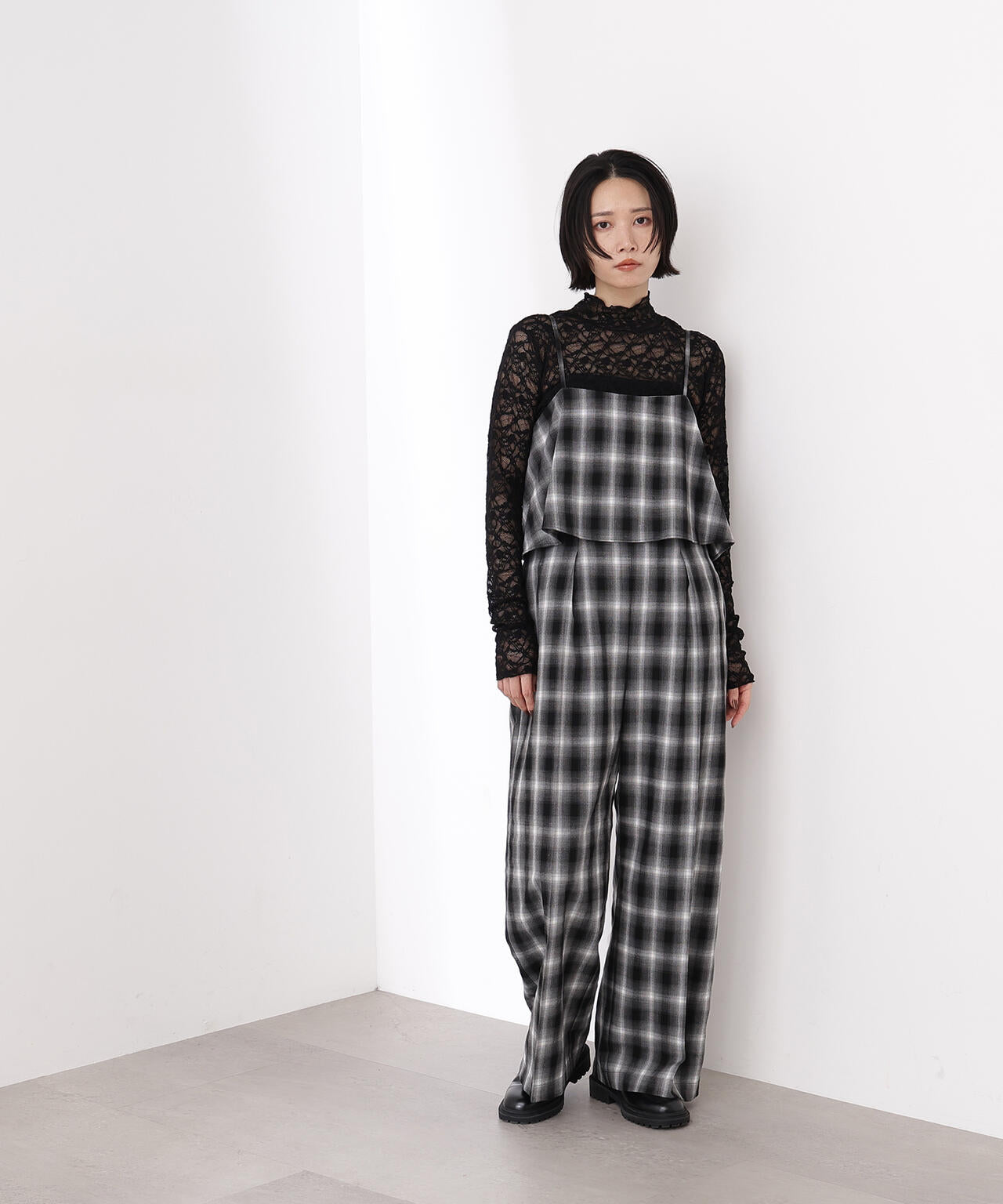 【岸本セシルさん着用】レースハイネックカットソー