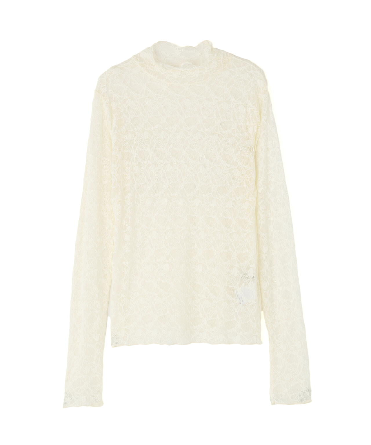 【岸本セシルさん着用】レースハイネックカットソー