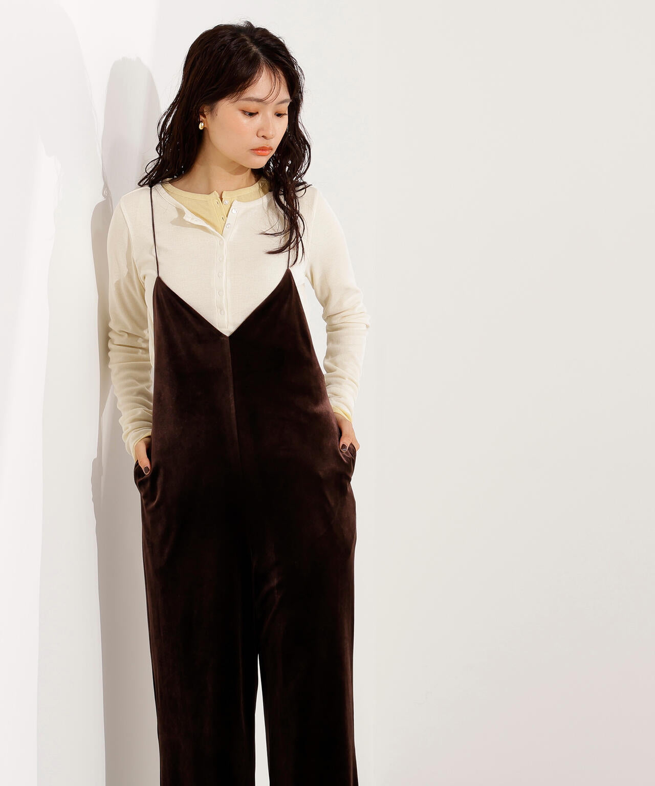 ヘンリーネックシアーカットソー