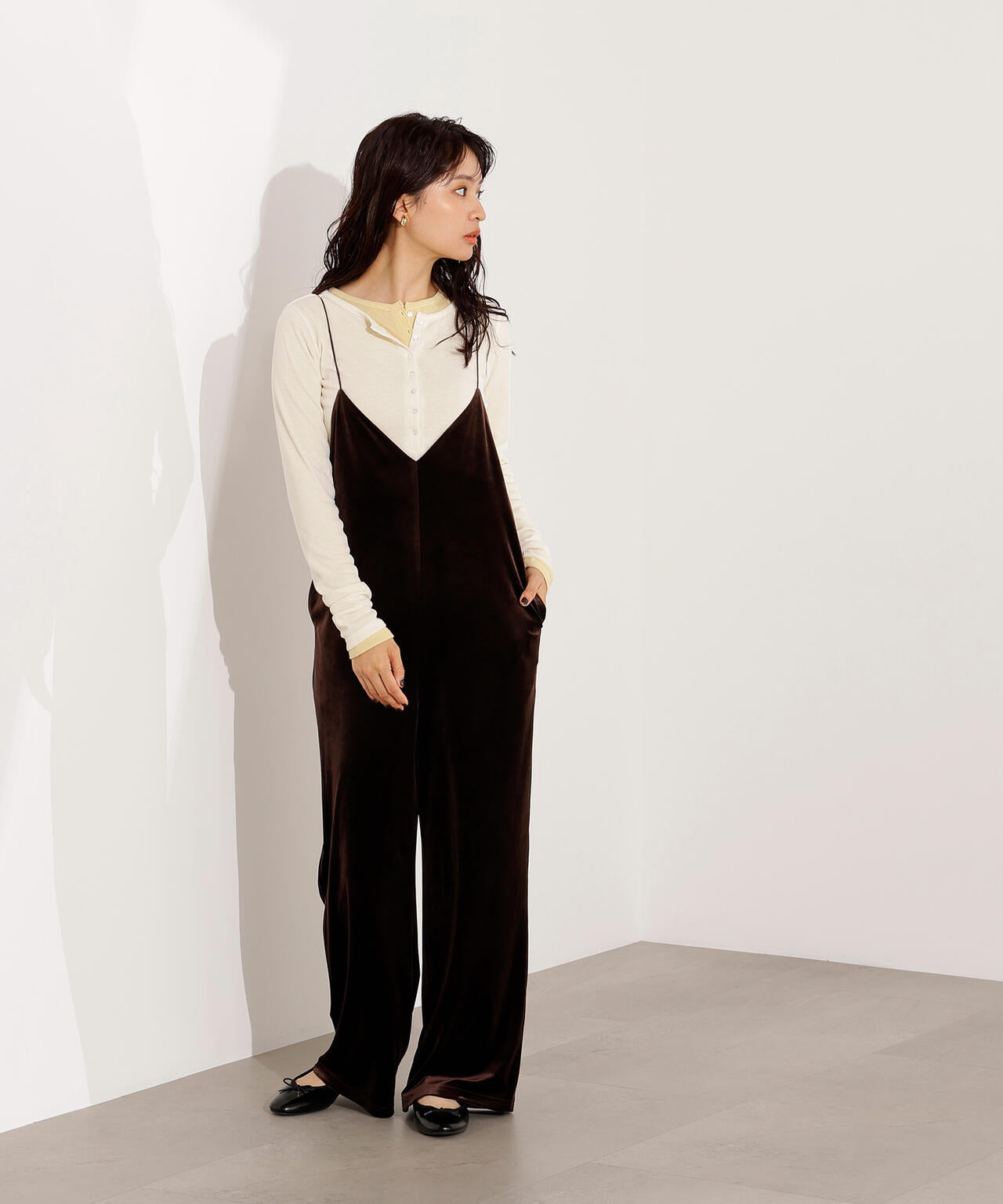 ヘンリーネックシアーカットソー