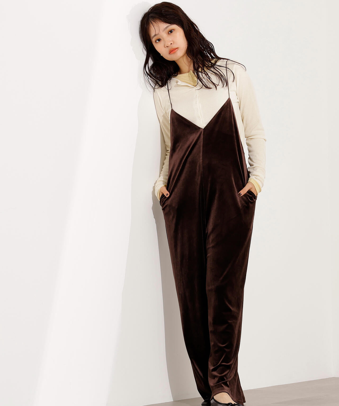 ヘンリーネックシアーカットソー