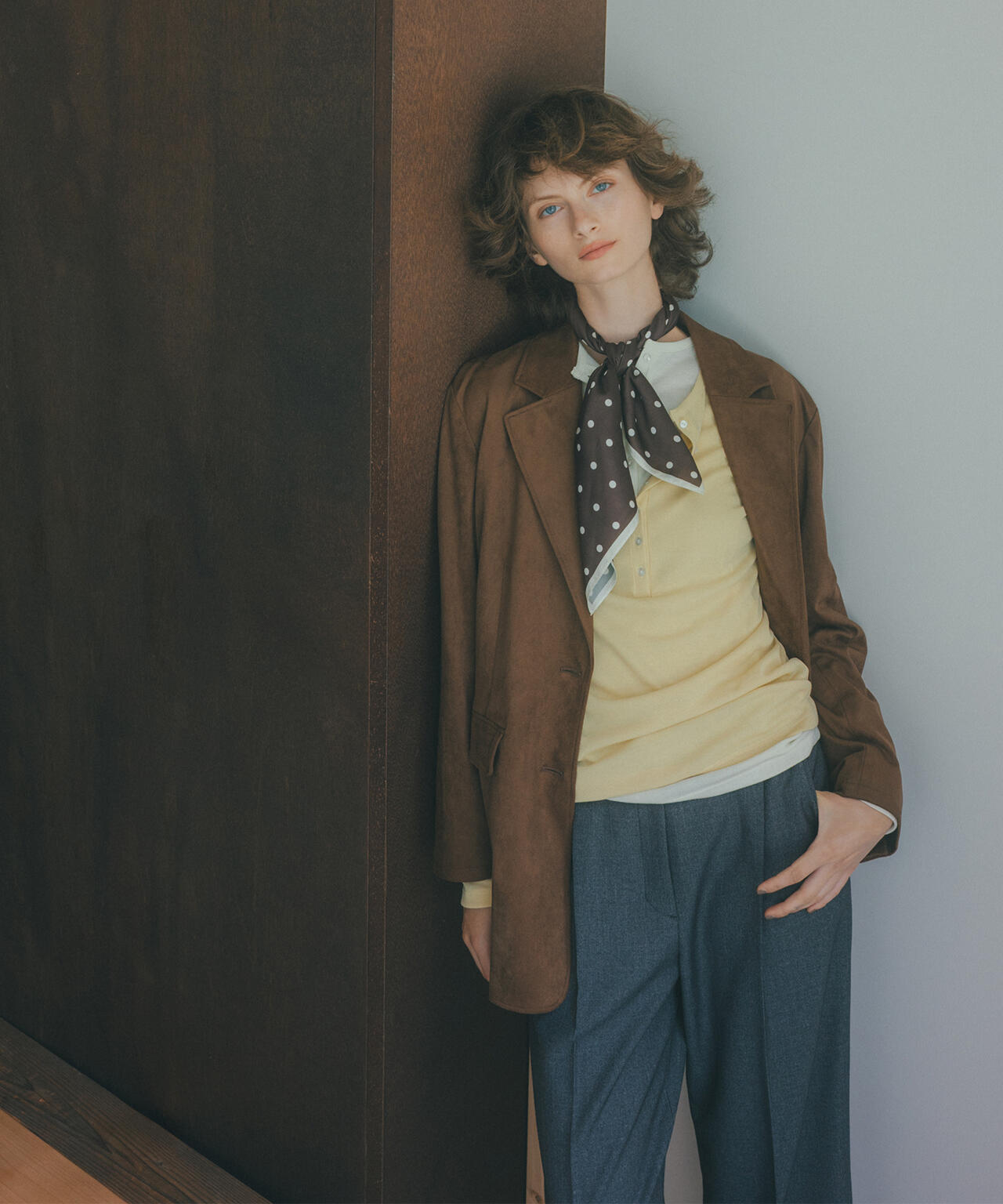 ヘンリーネックシアーカットソー