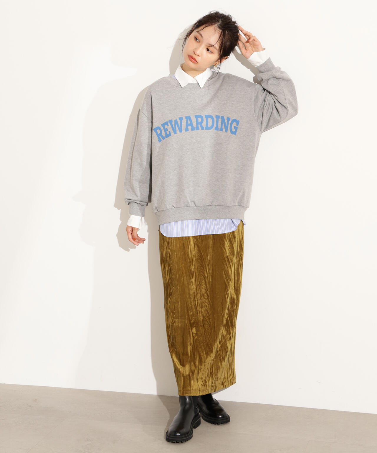 【小室安未さん着用】カレッジロゴスウェット