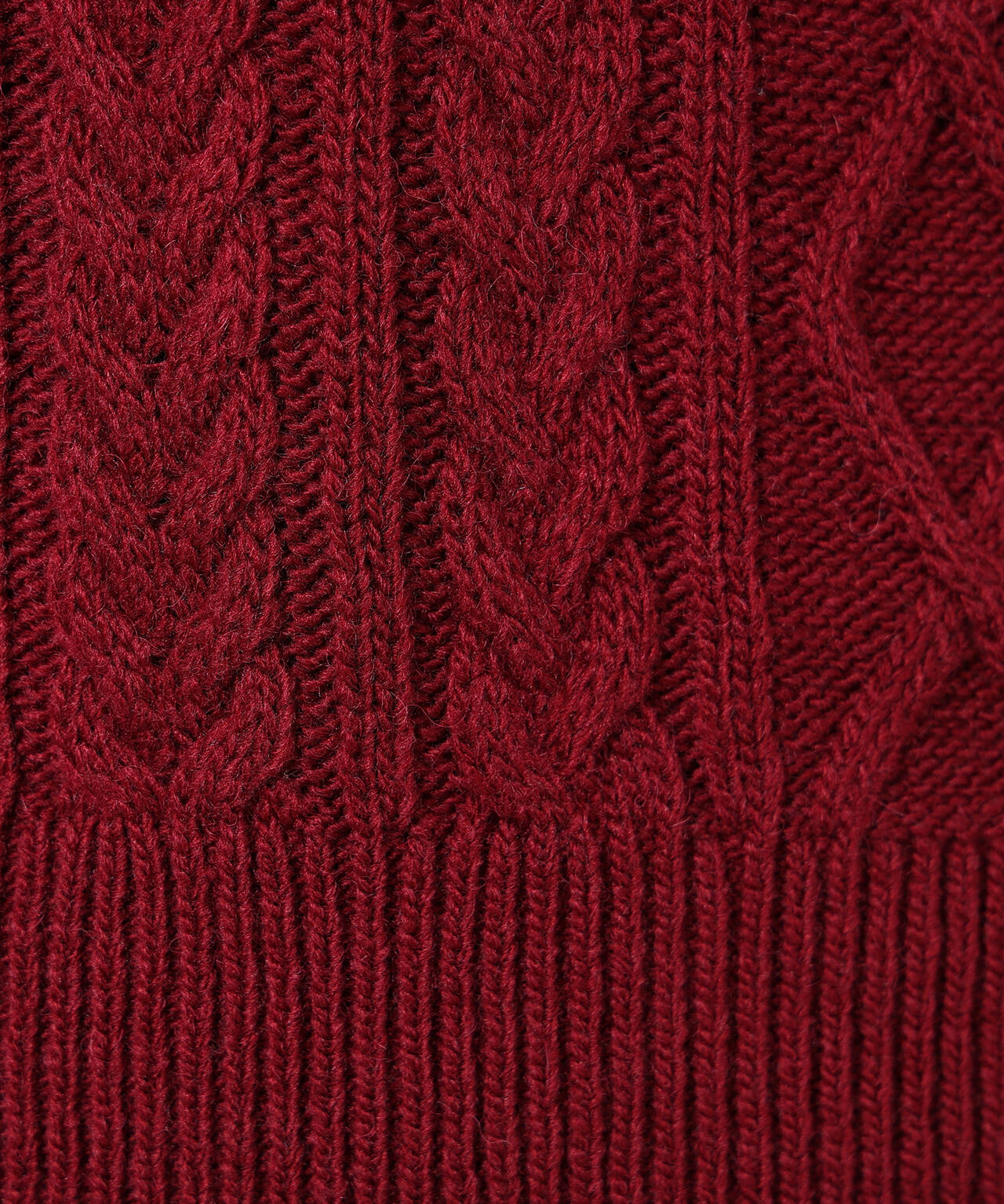 ハーフジップケーブルニット