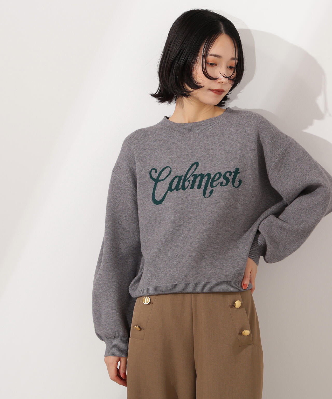 ロゴジャガードニット