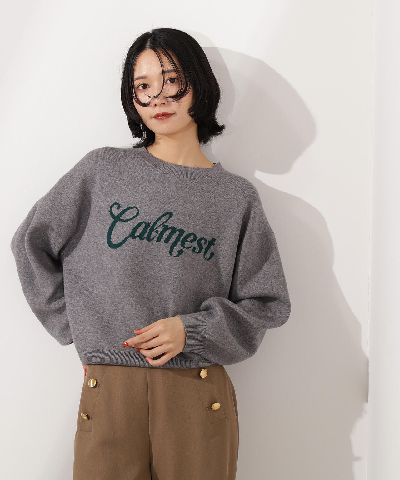 ロゴジャガードニット