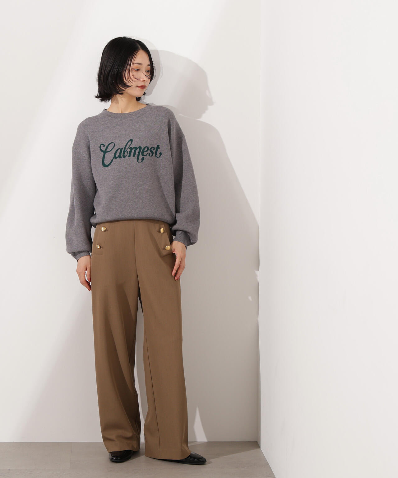 ロゴジャガードニット