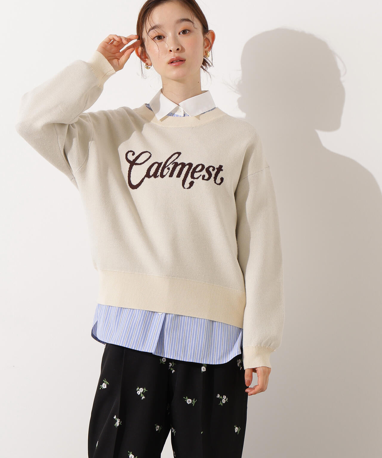 ロゴジャガードニット