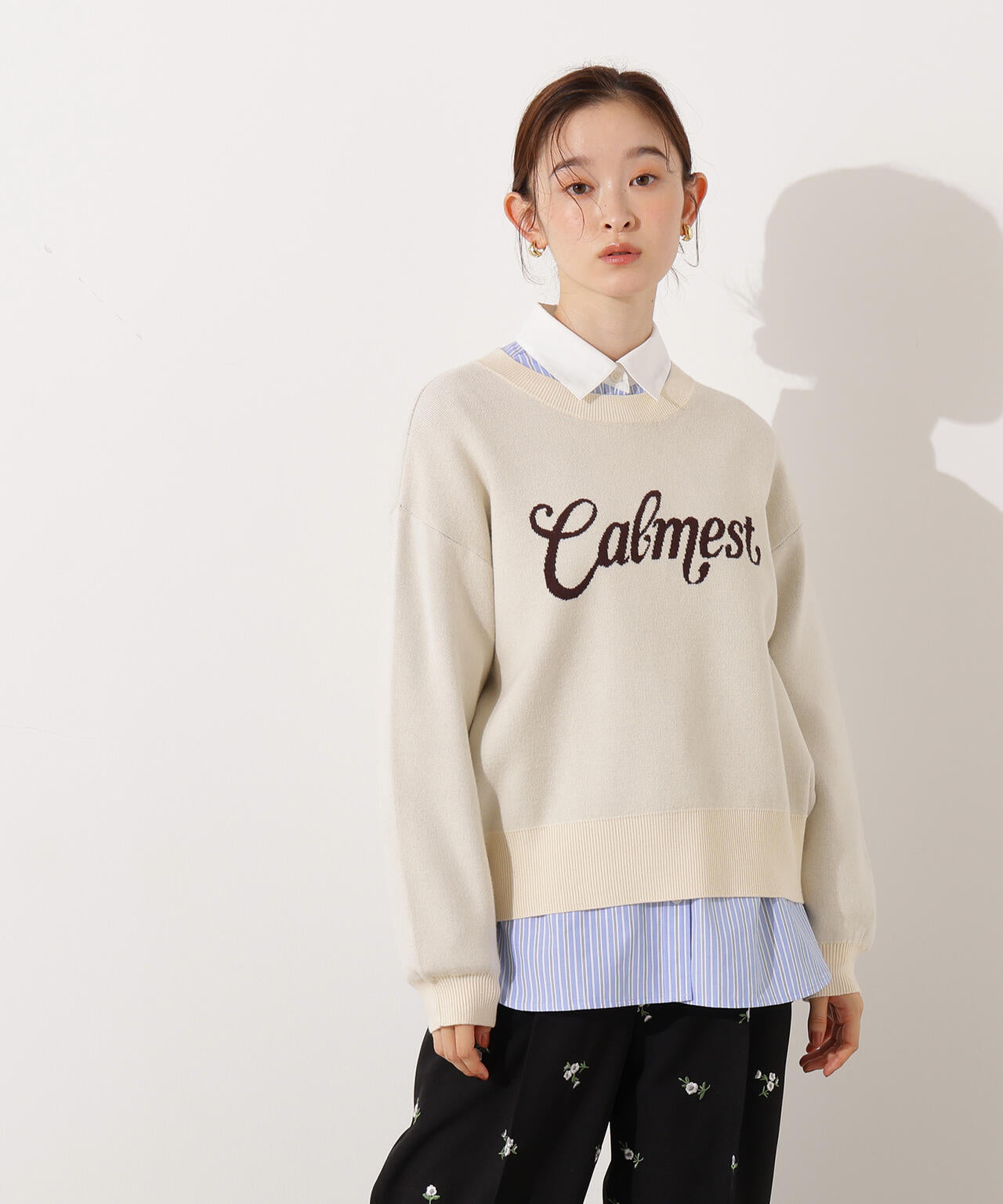 ロゴジャガードニット