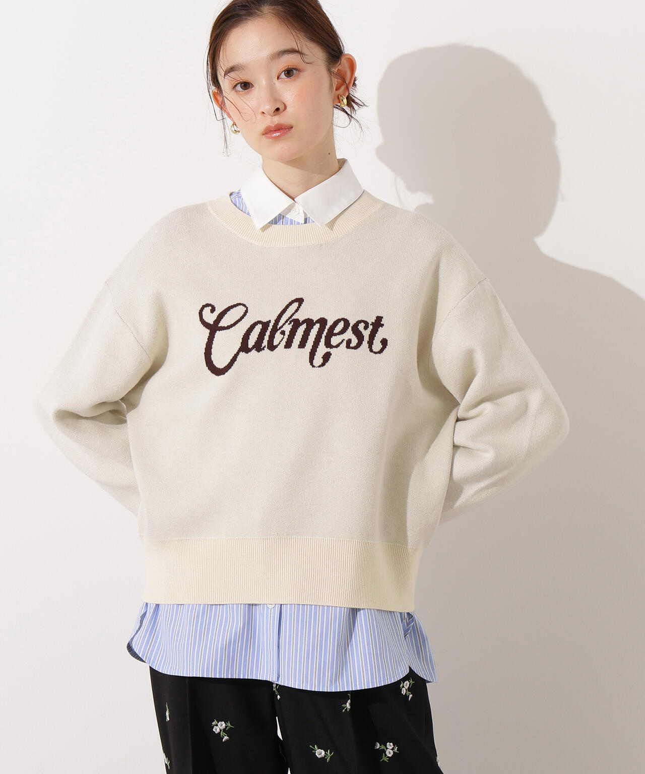 ロゴジャガードニット