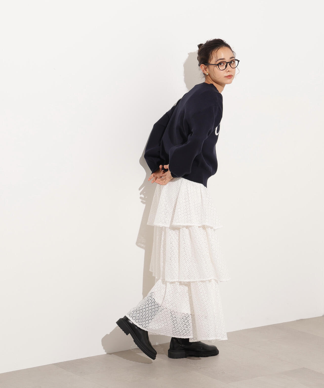 ロゴジャガードニット