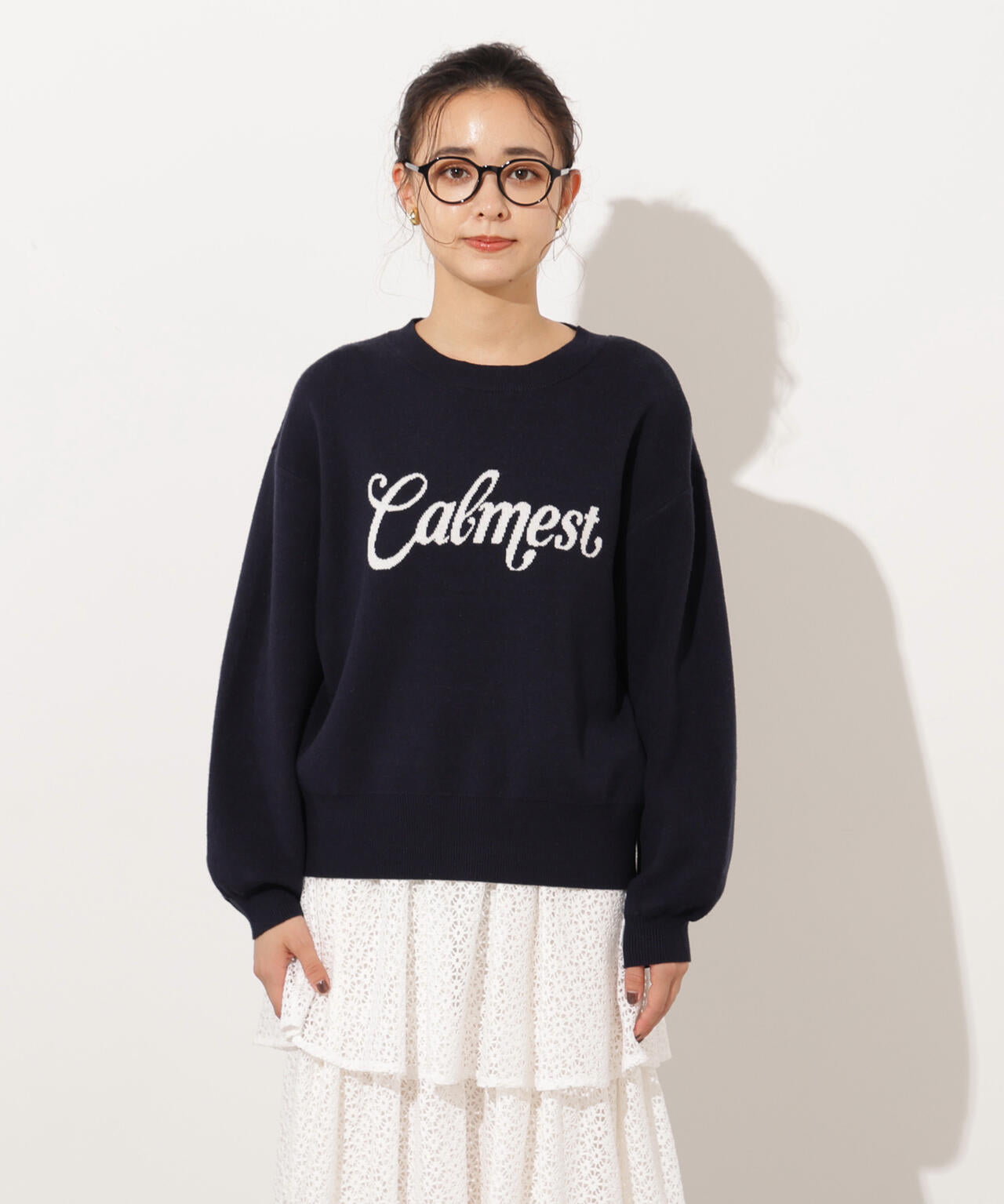 ロゴジャガードニット