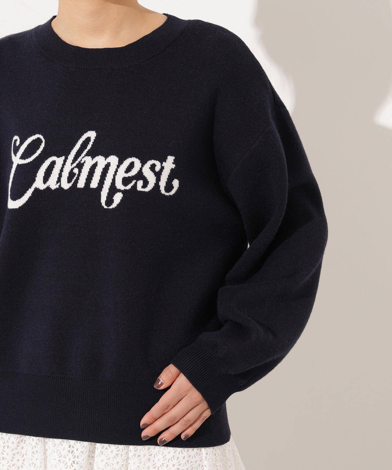 ロゴジャガードニット