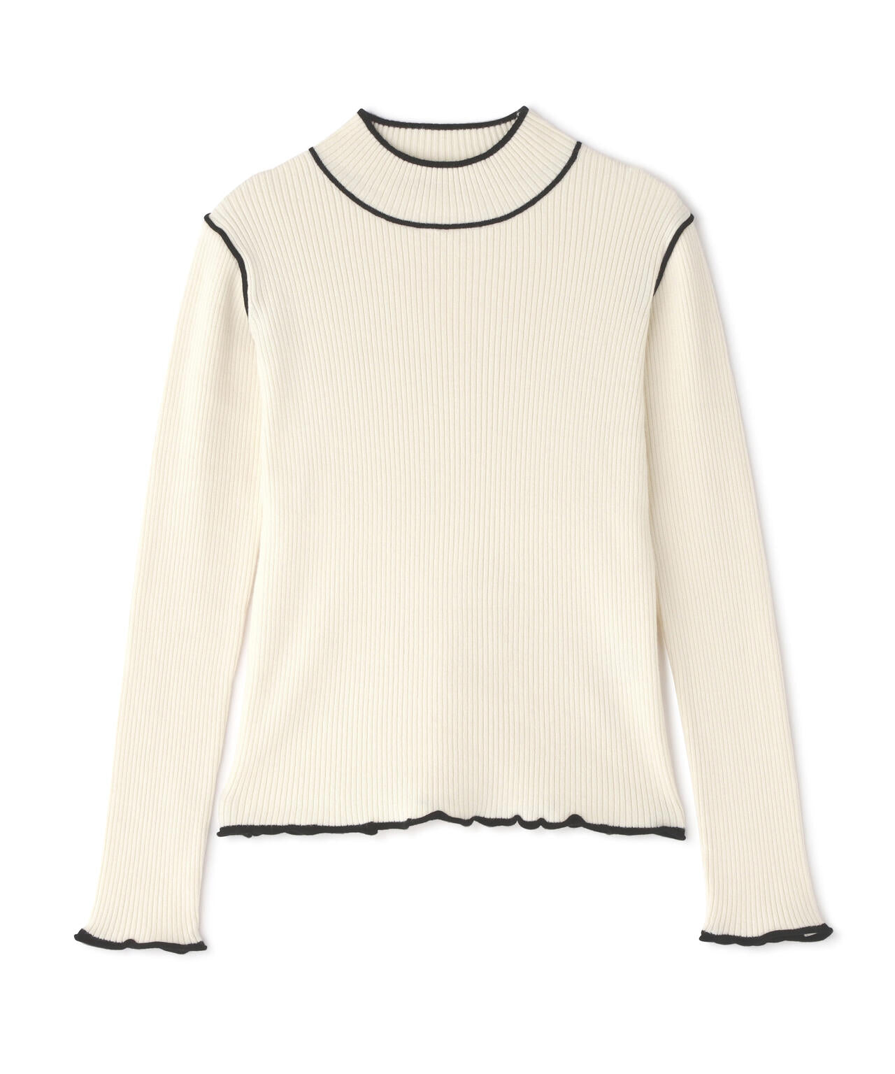 【岸本セシルさん着用】ラインモックネックニット