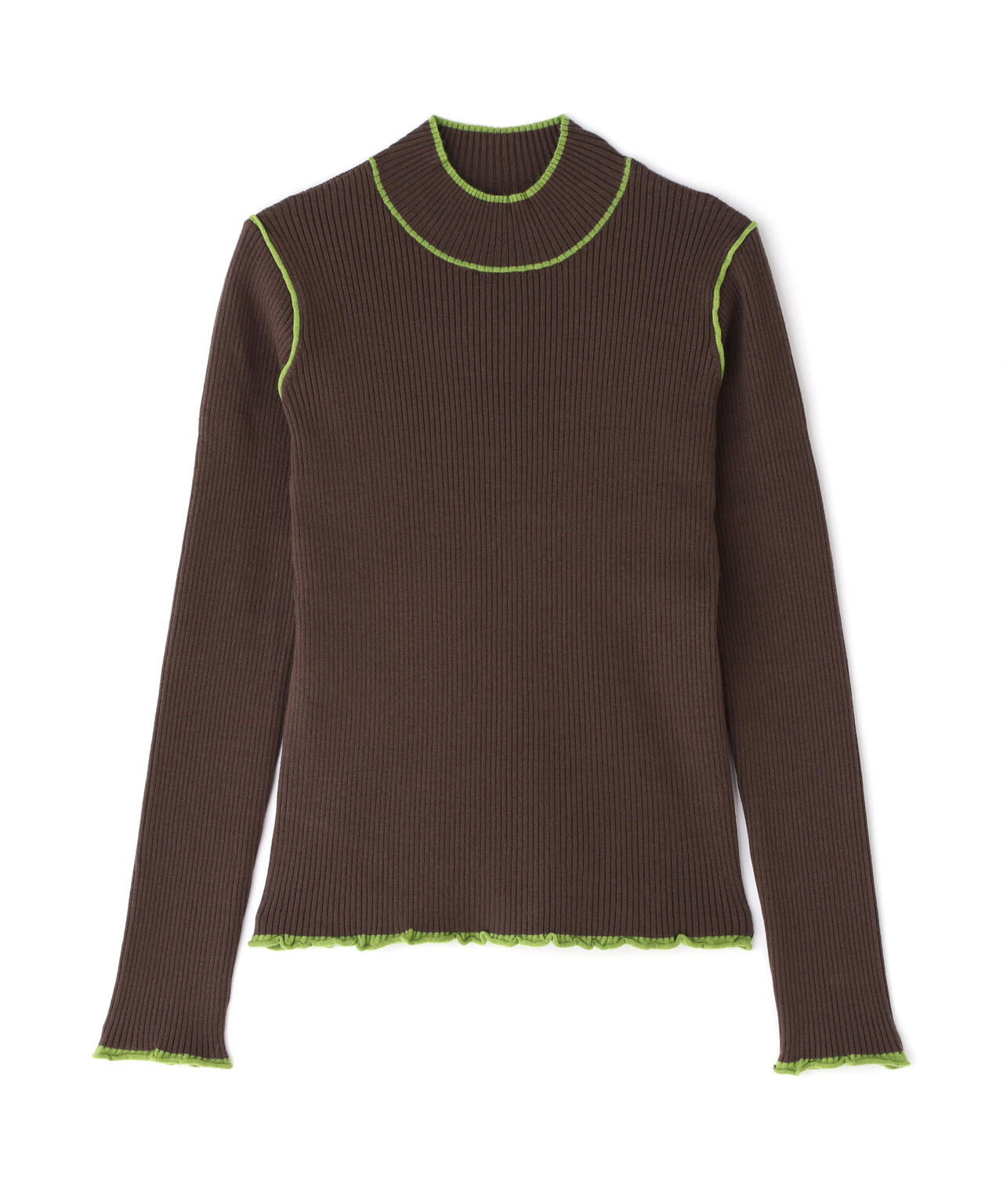 【岸本セシルさん着用】ラインモックネックニット