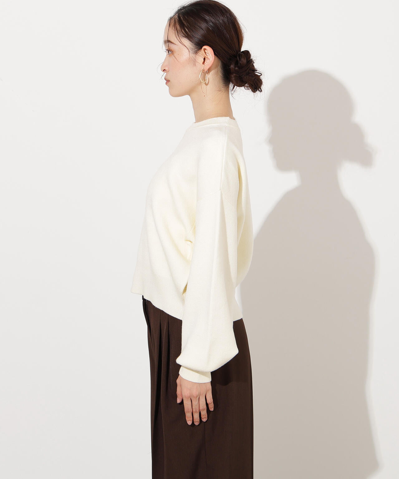 スウェットライクニットプルオーバー